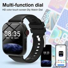 Reloj inteligente para niños, con correa deportiva de silicona, compatible con llamadas, podómetro, seguimiento de calorías, múltiples modos deportivos, alertas de llamadas y mensajes, pantalla táctil completa, compatible con Android e iOS, regalo divertido - Multicolor - Ver 5