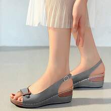 Women Platforms & Wedge Sandals - Grey - View 4