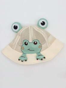 1 pieza Sombrero de sol lindo con estampado de rana para niños pequeños, versátil para usar en primavera/verano - Multicolor - Ver 29