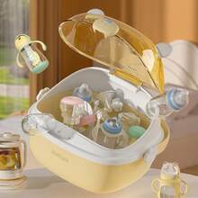 Estante de secado de biberones, caja de almacenamiento a prueba de polvo, gabinete para vajilla infantil, organizador de utensilios de alimentación con tapa - Multicolor - Ver 5