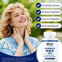 BELLA Probiotics MAX |   8 Strains, 60 Billion  Per Serving |   Daily Gut Health Support Supplement (60 Capsules)[Free Shipping ](2026 Latest Version) - 2PCS - View 4