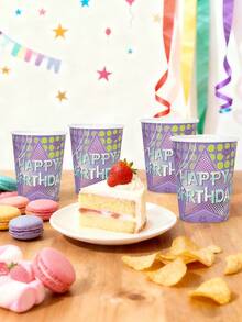 20pcs/40pcs/60pcs Kpop Happy Birthday Party Supplies Singer Star Disposable Coffee Cup Hot Cold Drinks Tea Water Milk Juice Beverages Tableware Kpop Birthday Decorations K Pop Party Decorations For Girls Women - Type a - View 5
