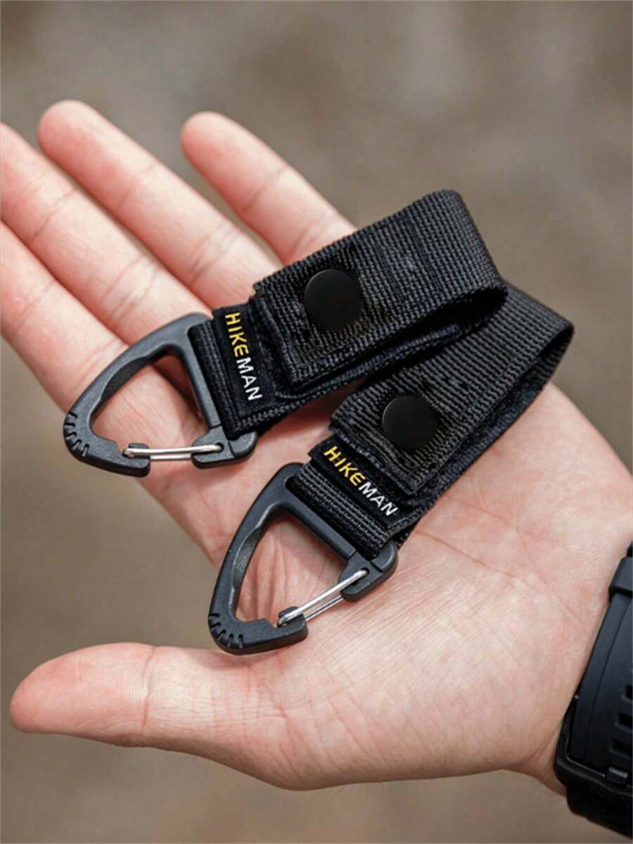 Mosquetón de nailon, hebilla multifuncional en forma de triángulo, gancho para llavero, hebilla de fijación, equipo de camping, artículos esenciales de camping - Multicolor - Ver 1