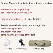 Tienda de campaña portátil de apertura rápida automática, sin necesidad de instalación, para camping en casa, senderismo al aire viajes - A - Ver 7