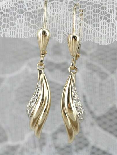 1 Pair Pretty Cubic Zirconia Drop Earrings For Women For Party Engagement Anniversary Jewelry Valentine's Day Gift