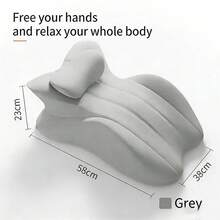 Memory Foam Ergonomic Wedge Pillow & Reading Pillow – Orthopedic Support For Neck, Back & Legs – Ideal For Sleeping, Elevating & Pressure Relief – Removable Washable Cover - 黑色 - 查看 5