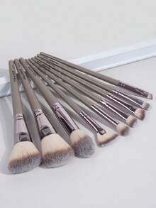 MAANGE 9pcs Professional Makeup Brush Set, Soft Fiber Material, Portable, Including Foundation Brush, Eyeshadow Brush, Blending Brush, Eyebrow Brush, Travel Makeup Brush Set, Makeup Brush Set, Makeup Brush Kit, Makeup Brush Set, Complete Makeup Brushes, Makeup Brush Set, Makeup Brush Gift Set - Champagne - View 11