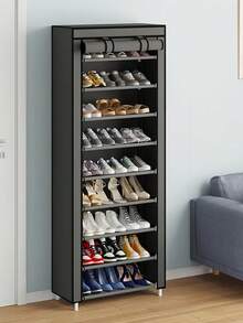 6th/8th/10th Floor Non-Woven Fabric Shoe Rack, Entrance Door Shoe Rack, Multi-Functional Storage Rack. The First Floor Can Hold Three Pairs Of Shoes. Suitable For Entrance, Living Room, Bedroom Or Coat Rack. Valentine's Day Gift - 灰色 - 查看 4