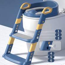 Children's Toilet Seat, Step Stool Potty Training Ladder, Bathroom Footstool For Toddlers, Kids Toilet Seat Stool - Multicolor - View 6