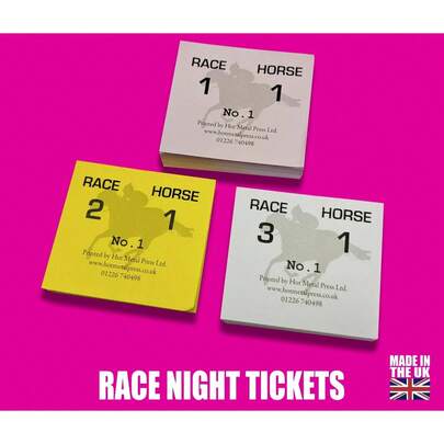 Re Night Tote Tickets / Fundraising Tickets 6,400 Tickets 8 Horses 8 Res