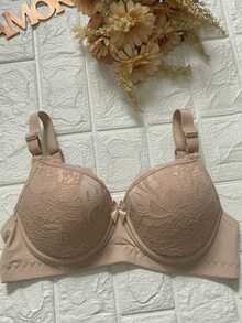 Set Of 3 Lace Bras With Adjustable Straps, Reinforced Cups, Comfortable, Premium Polyamide - 3 米色 - 查看 3
