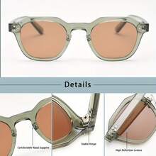 Men's TAC Sunglasses TR90 Square Frame Classic Polarized Casual Fashion New Style Decoration Eyeglasses Outdoor Vacation Holiday Travel Street Photo Party Sun Glasses - K39330 - View 10