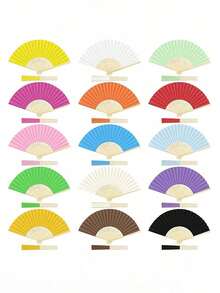 1pc Portable Elegant Gold-Rimmed Folding Hand Fan Set, Black & White, Suitable For Weddings, Parties, Festivals, Summer Gatherings, Adult Events, Performances, Dances, Bridal Showers, Home Decor, Guest Gifts, Convenient Single-Hand Use, Fashionable Boho Style Accessory, Includes Shimmering Edge Paper Fan, Elegant & Refreshing Essential,Outdoor,Garden,Travel Essentials,Portable Essentials,Beach Essentials,Graduation Season,Commencement,Graduation Ceremony,Graduation Gift,Graduation Present,Graduation Gift,Graduation Present,Congrats Grad,Congratulations Graduate,Valedictorian,Finish School,Graduation Party,Outdoor Essentials,Travel Portable,Hiking Essentials,Camping Essentials,Portable Tools,Summer Essentials ,Summer Portable - Multicolor - View 8