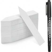 100 Pcs 4 Inch Plastic Plant Labels Pot Markers Nursery Garden Stakes Tags White Gardening Plant Identification Labels - White - View 2