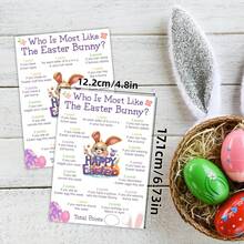 20pcs Who Wants To Revive The Easter Bunny, Easter Party Game, Family Gathering Game, Interactive Game Cards - Multicolor - View 4