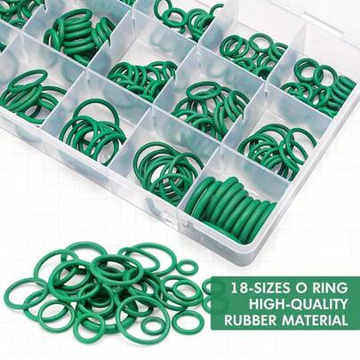 530pcs O-Ring Seal Assortment Kit Suitable For Automotive AC Compressor - High Quality Nitrile Rubber Gaskets For Automotive AC System Repair
