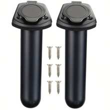 2个嵌入式皮划艇钓竿支架，塑料材质，带螺丝和螺帽 - A - 查看 9