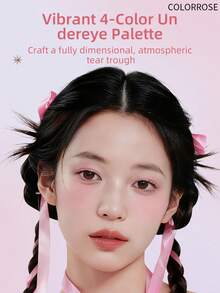 COLORROSE 四色复古西部风眼影盘，提亮+阴影，哑光珠光眼影，高显色持久闪亮眼影，丝滑天鹅绒质地，带镜子，多功能修容高光腮红盘 - CR718 - 查看 7