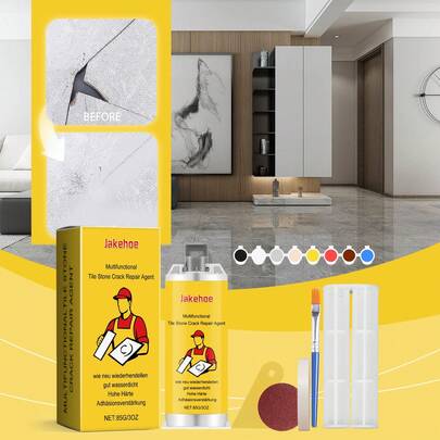 Multifunctional Tile Stone Crack Repair Kit, Porcelain Repair Kit, Granite&Marble Repair Kit, Tile And Ceramic Glaze Repair Paste For Fix Cracked Bathtub Chip Countertop Porcelain