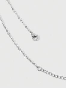 Dây chuyền mặt dây chuyền hình thánh giá pha lê màu hồng sang trọng, phong cách Gothic cổ điển Y2K, quà tặng ngày lễ, quà tặng Ngày Valentine. - Bạc - Xem 4