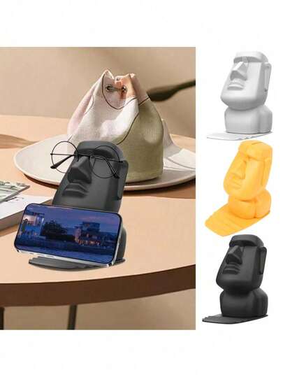 创意树脂复活节岛造型眼镜架装饰品，家居装饰礼品