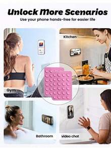 1/3pcs Silicone Suction Phone Case Mount,Phone Suction Grip,Octobuddy,Sticky Phone Grip, Adhesive Phone Stand Sticky For Cell Phone - Regular Model - View 4