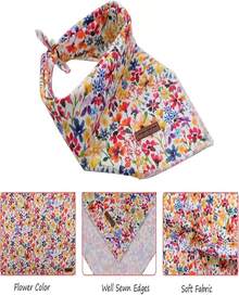 Unique Style Paws Dog Bandanas 1PC Washable Cotton Triangle Dog Scarfs For Small Medium Large Dogs And Cats - Màu 15 - Xem 2