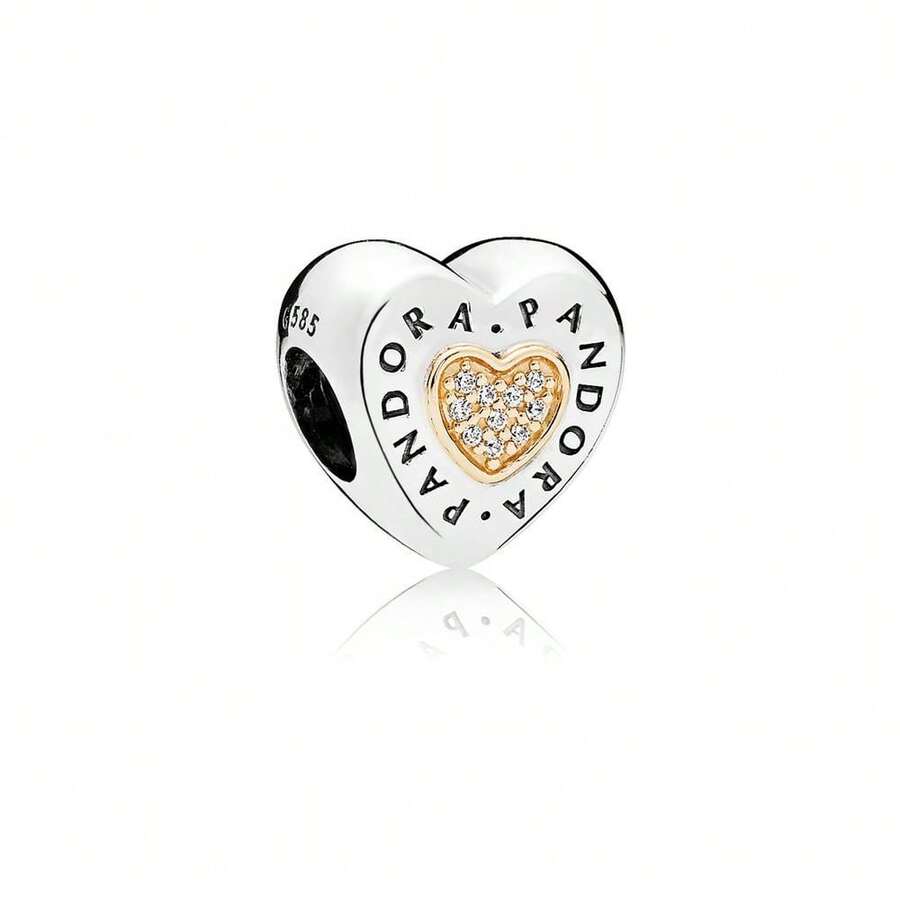 Signature Heart Charm - - Grey - View 1