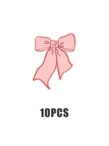 10/20/30pcs Elegant Pink Bow Shaped Place Cards - Blank Name Cards For Wedding Birthday Party Decor, Decorative Bow Design, Wedding Table Decoration, 1pc - Multicolor - View 7