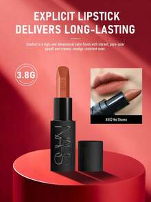 NARS #802 No Shame (Apricot Brown) Lipstick 3.8g/0.13oz | Long-Lasting & Comfortable | Solid Color Coverage | Non-Feathering | Satin Texture | Medium-High Coverage - 802 No Shame - View 7