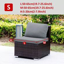 1pc High-Density Solid Color Milk Silk Outdoor Sofa Seat Cushion Cover, High Elasticity Removable Semi-Enclosed Sofa Cushion Cover, Suitable For Patio, Terrace, Garden Sofa - Light Grey - View 7