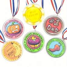 10pcs DIY Lanyard Medals, Perfect For Games And Celebrations, Sports Competitions, Talent Shows, Spelling Bees, Birthday Party Gifts And Group Activities, Holiday Gatherings, Back To School Season - Multicolor - View 2