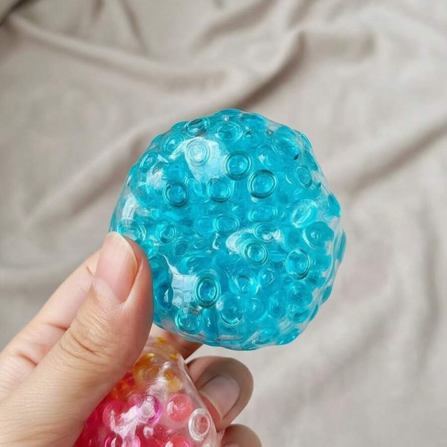 Bola de estrés de bolas crujientes para alivio sensorial y descompresión creativa - Azul - Ver 1