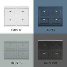 SoBuy 4 个翻盖抽屉鞋柜鞋架鞋子收纳柜收纳架黑色宽 105 x 深 24 x 高 82 厘米 FSR79-SCH - 黑色 - 查看 6