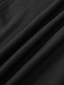 Camiseta casual de manga corta para mujer con estampado de lazo - Negro - Ver 5