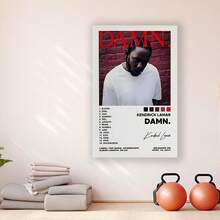 Framed Kendrick Poster, Lamar Damn Album Cover Poster - Canvas Wall Art, Perfect Gift And Wall Decoration - Đã đóng khung - Xem 2