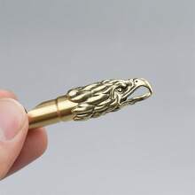 1 Chiếc còi hình đầu đại bàng bằng đồng nguyên khối thủ công - Thiết kế đại bàng tinh tế, mặt dây chuyền móc khóa, quà tặng Giáng sinh, Lễ Tạ ơn, Ngày của Mẹ, phù hợp cho người yêu thích hoạt động ngoài trời, vật phẩm quà tặng | Chế tác tinh xảo | Mặt dây chuyền nghệ thuật, trang trí hình đại bàng - Vàng - Xem 6