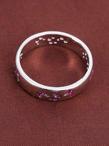 1pc Elegant Butterfly Geometric Design Cubic Zirconia Inlaid Fashion Ring For Women - Multicolor - View 6