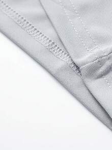 GRDR Men's Casual Solid Color Short Sleeve POLO Shirt, Summer - Light Grey - View 4