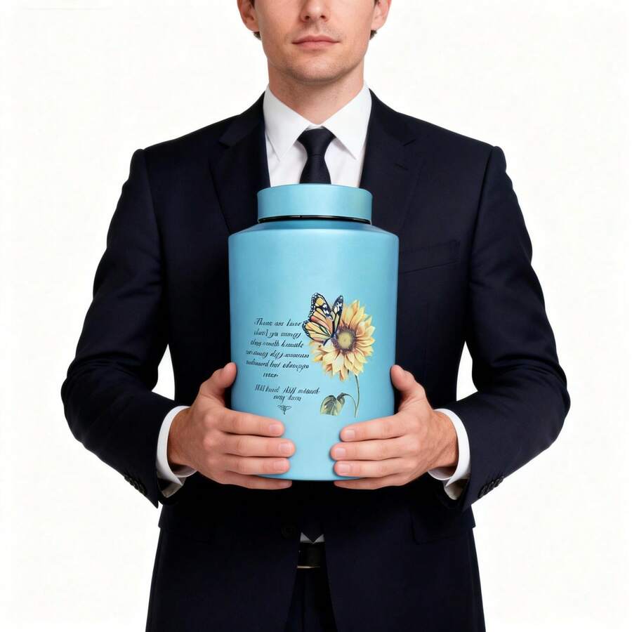 Up To 220 Lbs Large Cremation Urns For Adult Human Ashes, Decorative Funeral Keepsake Memorial Urn For Male Female Women Man Mom Dad Ashes With Velvet Bag - 花 - 查看 1