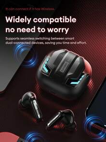 Lenovo GT103 Stylish Bluetooth Headphones, Gaming Headset With 360° Surround Sound, Bluetooth 6.0 Low Latency, Long Gaming & Music Playtime, Silicone Earbuds For Comfortable Wireless Earphones, Compatible With Smartphones & Computers, Great Gift - White - View 9