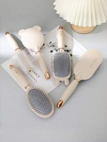 1 件装宽齿气垫头皮按摩梳，干湿两用，搭配去角质刷，空心梳，适用于美发沙龙及所有发质 - 氣墊梳 - 查看 2