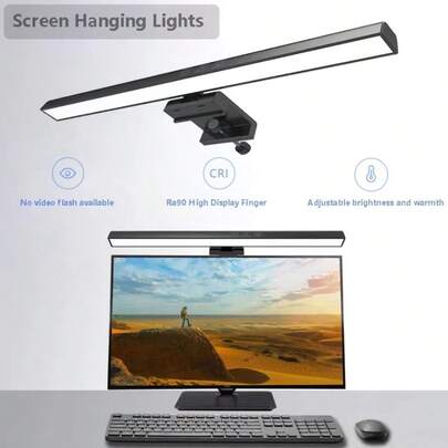 Computer Monitor Lamp, Screen Monitor Light Bar For Eye Caring, USB Reading LED Task Lamp, Dimmable Light Bar, Touch Control, No Glare Space Saving Home Office Desk Lamps