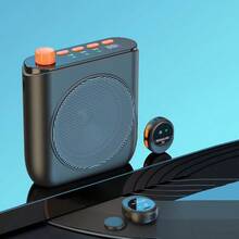 2025 New Wireless Lavalier Mic With Amplifier - Mini Portable "Voice Booster" For Tour Guides, Teachers & Class Use, Crystal-Clear Sound, Easy Clip-On Design - 黑色 - 查看 9