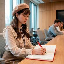 Set de Regalo Rojo con Cuaderno y Bolígrafo para Graduación, Ascenso o Celebraciones Especiales - A5 - Ver 2