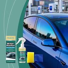 玻璃防水喷雾套装，汽车车窗玻璃清洁剂和去污剂，视力清洁用品 - 液體 - 查看 1