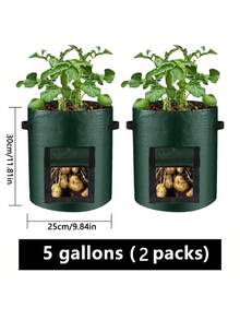 Sacs de culture, bacs à pommes de terre avec rabat et poignées, pots de jardin en tissu durable et résistants, convenant à la plantation d'oignons, de fruits, de tomates, de carottes, de légumes. Sacs de plantation de jardin pour usage extérieur, avec trous de drainage. Idéal pour Pâques, plantes, jardinage, jardinières d'extérieur, décoration de la maison, décoration de jardin, balcon, décoration de cour - Multicolore - Voir 9