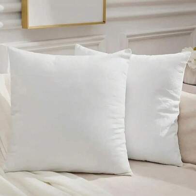 4pcs Soft Decorative Pillow Covers, Pure White Pillow Shams, Suitable For DIY Painting, Available In 4 Sizes, Great For Sofa, Living Room, Bedroom Home Decor, Pillow Inserts Not Included