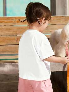 SNOOPY-Cute Value Full! Peanut Comics Family Photo T-Shirt With White Background And Colorful Childlike Design, A Cartoon Top That Babies Love So Much - 白色 - 查看 3