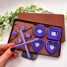 纽扣制作套装 - 轻松制作完美居中的纽扣，12 件套聚合物粘土切割器，适用于 DIY 纽扣制作、珠宝和工艺品，适合初学者的纽扣模具，缝纫和对齐工具套装 - A - 查看 8